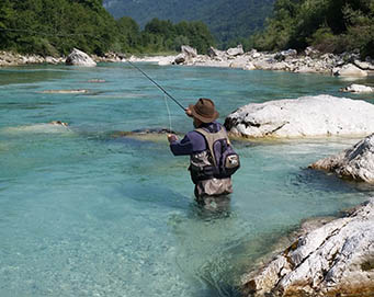 Fly fishing Soča Slovenia