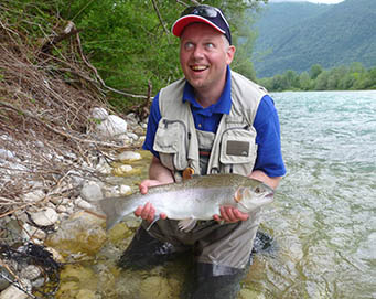 Fly fishing Soča Slovenia
